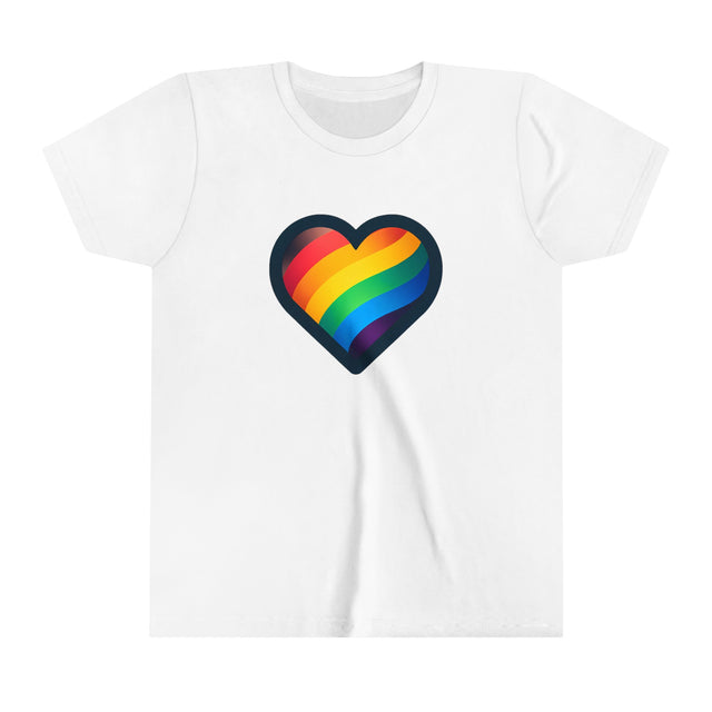 Philadelphia Pride Rainbow Heart T-shirt, Youth Size