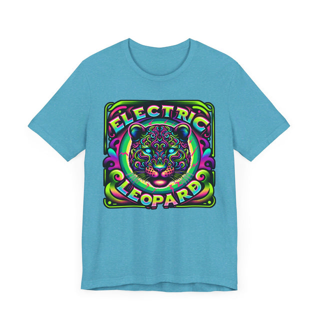 Electric Leopard T-shirt, Leopard Tee, Big Cat Lover