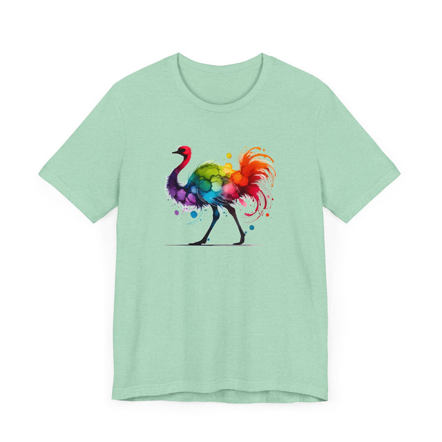 Rainbow Ostrich Alcohol Ink T-shirt, Bird Lover T shirt, LGBTQ+, BGLT,Pride Shirt