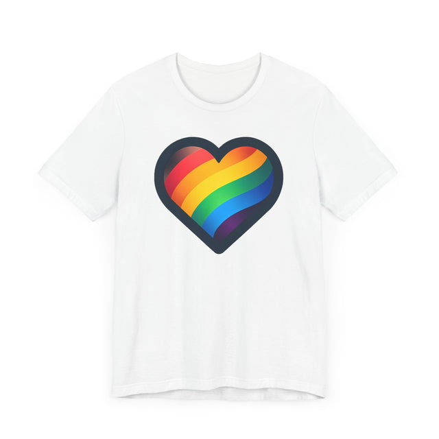 Pride Shirt, Philadelphia Rainbow Heart T-shirt, LGBTQ+, Queer
