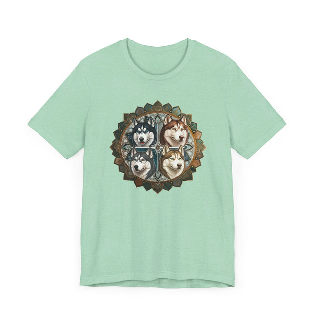Siberian Husky Head Mandala T-shirt, Dog Lover Top, Husky owner, Sibe gift