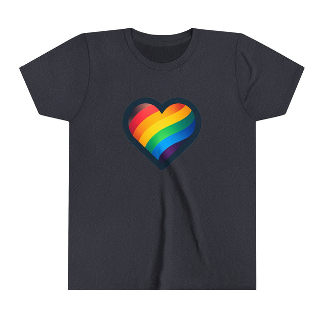 Philadelphia Pride Rainbow Heart T-shirt, Youth Size