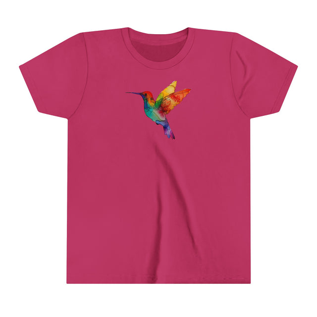 Rainbow Hummingbird T-shirt,Pride Shirt,Bird Lover Top,Rainbow Animals,LGBTQ+ Tee,Queer,Gay,Lesbian,Bisexual,Trans,Youth Size