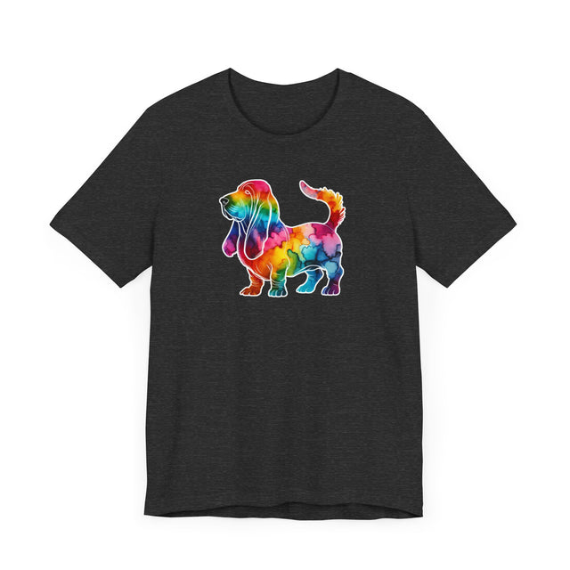Rainbow Basset Hound T-shirt,Pride Shirt,Dog Lover Top,Rainbow Animals,LGBTQ+ Tee, Hush Puppy Owner
