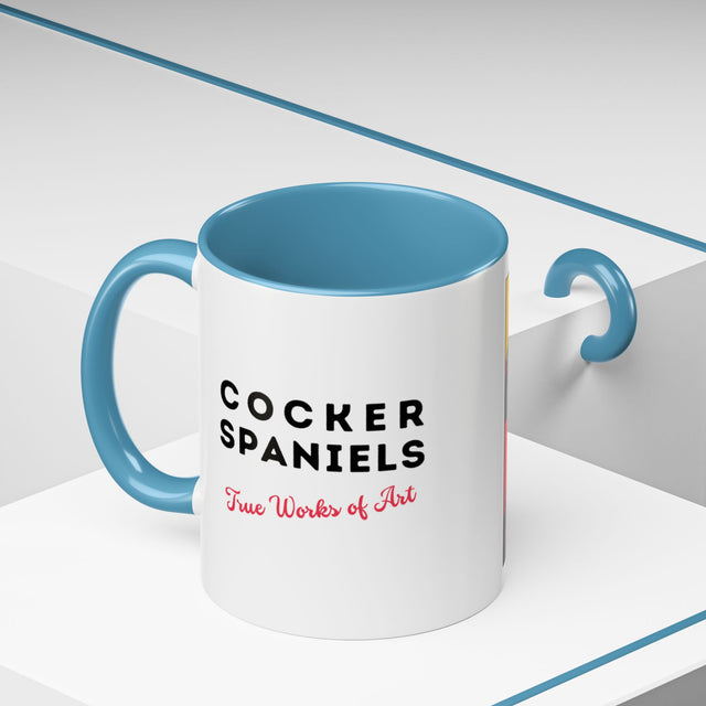 Cocker Spaniels Coffee Cup,4-Panel Pop Art Mug,Cocker Lover,Cocker Mom,Cocker Dad,Dog Lover Gift,Cocker Spaniel Gift