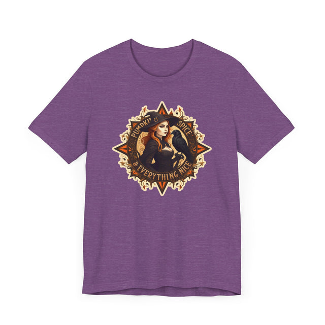 Pumpkin Spice & Everything Nice Witch Tee, Autumn T-shirt, Halloween Shirt