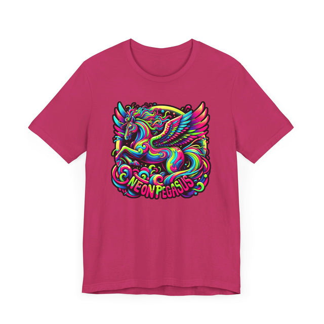 Neon Pegasus T-shirt, Flying Horse Tee