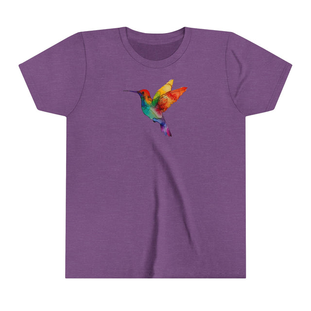 Rainbow Hummingbird T-shirt,Pride Shirt,Bird Lover Top,Rainbow Animals,LGBTQ+ Tee,Queer,Gay,Lesbian,Bisexual,Trans,Youth Size