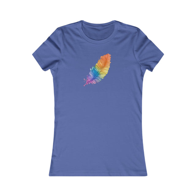 Rainbow Feather T-shirt,Pride Shirt,Queer Top,Rainbow birds,LGBTQ+ Tee,Gay,Lesbian,Bisexual,Trans,Women's Favorite Tee