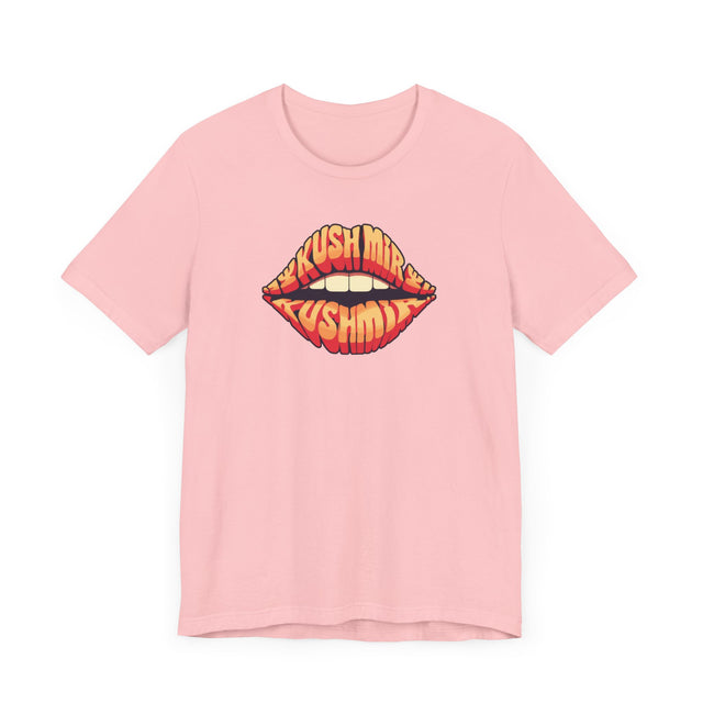 Kush Mir "Kiss Me" Lips T-shirt, Yiddish Lover Shirt