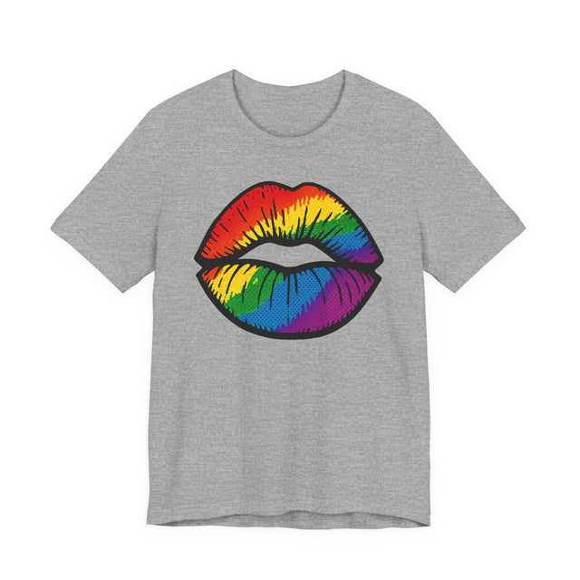 Rainbow Pop-Art Lips T-shirt, Kiss Shirt, Artsy Tee, LGBTQIA, Pride Shirt