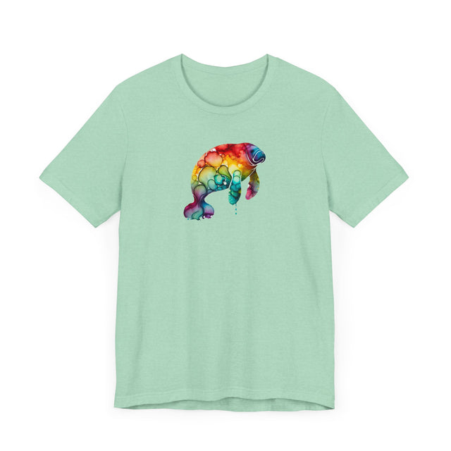 Rainbow Manatee Alcohol Ink,Sea life lover,Ocean Life,Nautical,Pride Shirt,LGBTQ+ Tee