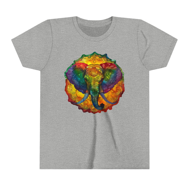 Rainbow Elephant Mandala T-shirt,Pride Shirt,Elephant Lover Top,Rainbow Animals,LGBTQ+ Tee,Queer,Gay,Lesbian,Bisexual,Trans,Youth Size