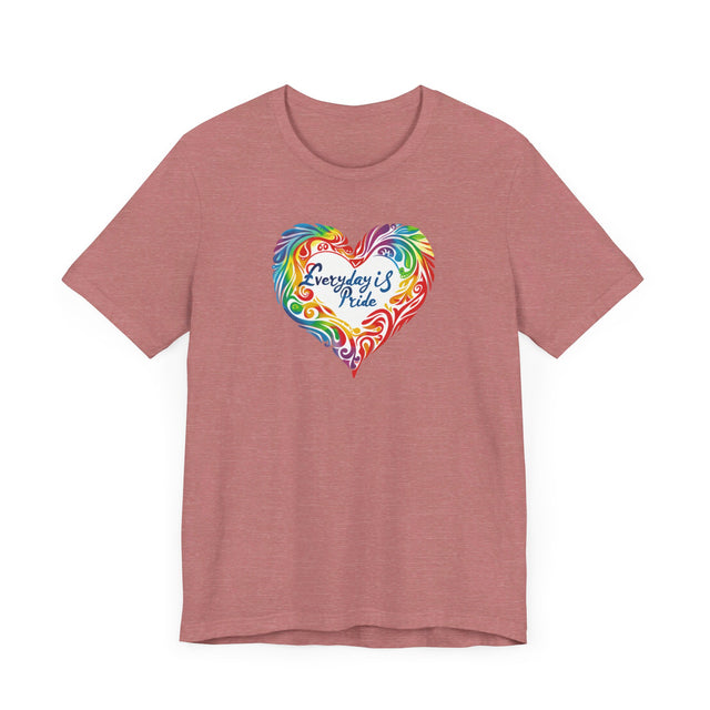 Everyday Pride T shirt, Rainbow Heart T-shirt