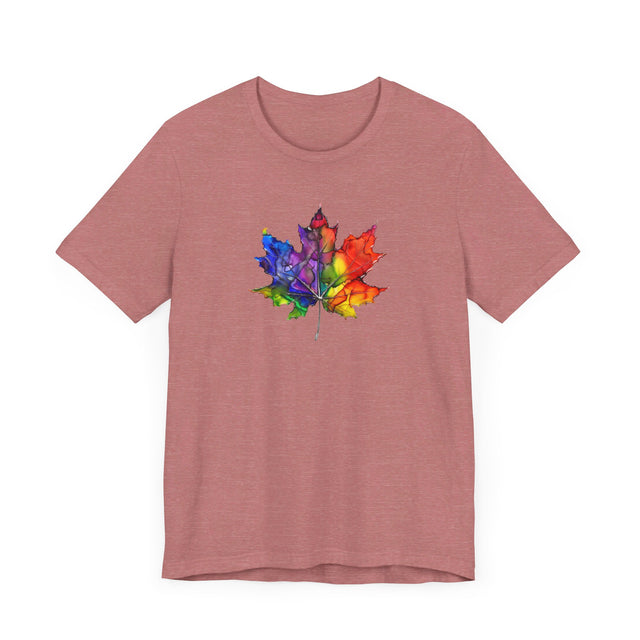 Rainbow Maple Leaf T-shirt, Pride Shirt, Canadian Pride Tee