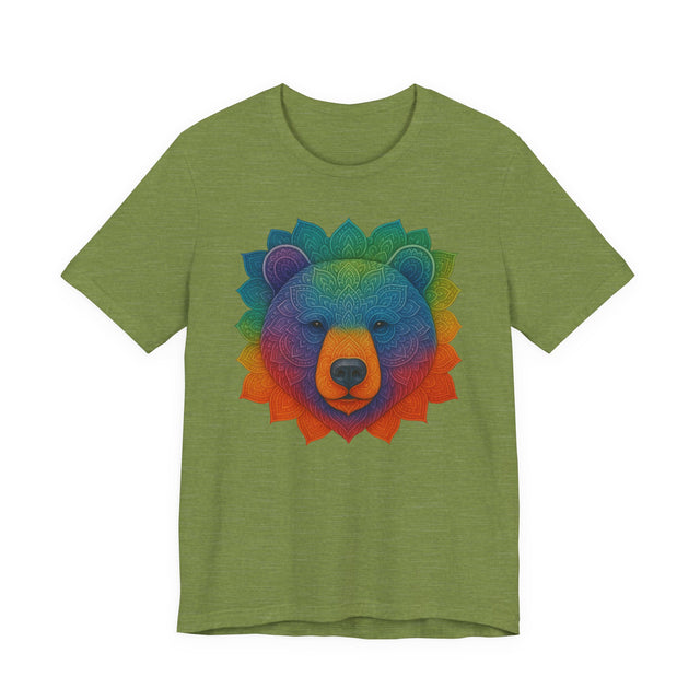 Bear Rainbow Mandala T-shirt, Pride Shirt, Artsy Tee, LGBTQIA, Bear, Queer, Mama Bear, Papa Bear