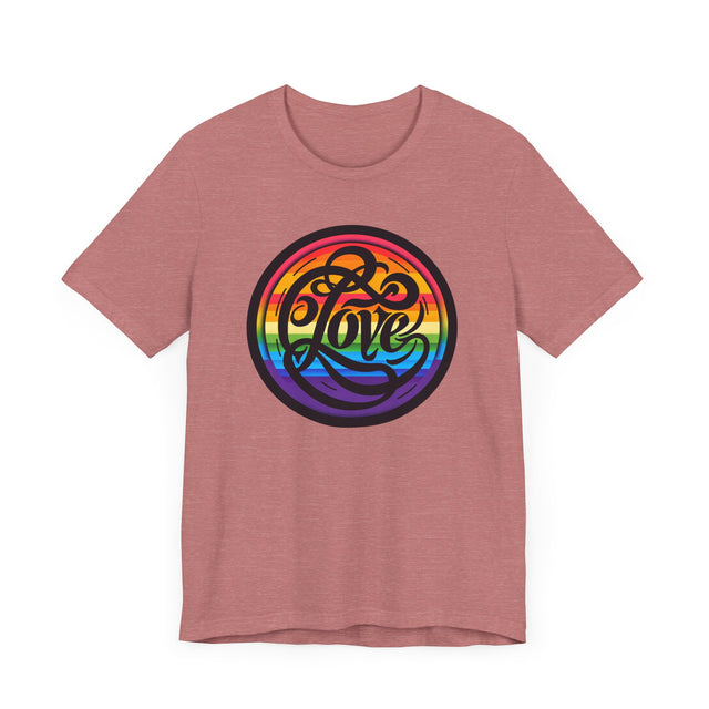 Pride Love Circle Shirt, Rainbow Love T-shirt, LGBT Love, Pride T shirt, LGBTQ+ Tee, Queer Love