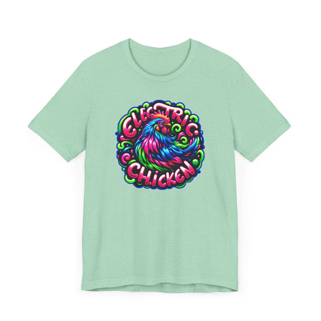 Neon Electric Chicken T-shirt, Fowl Tee