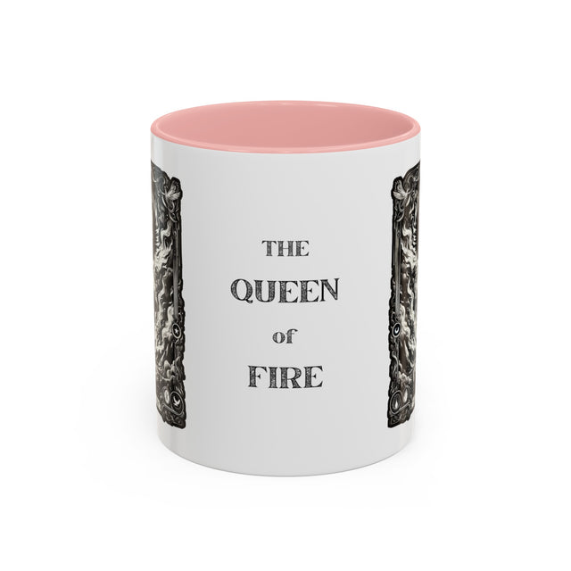 Queen of Fire,Tarot card mug,Mothers Day Gift,Tarot Reader Gift,Witchy cup,Mystical Cards cup,Celestial Astrology,Gift for her,Mom Gift