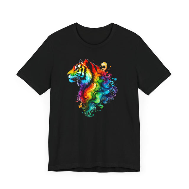 Rainbow Tiger Head T-shirt,Pride Shirt,Tiger Lover Top,Rainbow Animals,LGBTQ+ Tee,Big Cat Lover