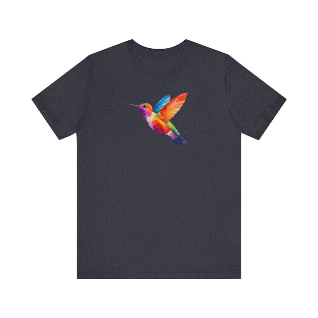 Geometric Rainbow Hummingbird T-shirt,Pride Shirt,Bird Lover Top,Rainbow Animals,LGBTQ+ Tee,Queer,Gay,Lesbian,Bisexual,Trans,BGLT,LBGT