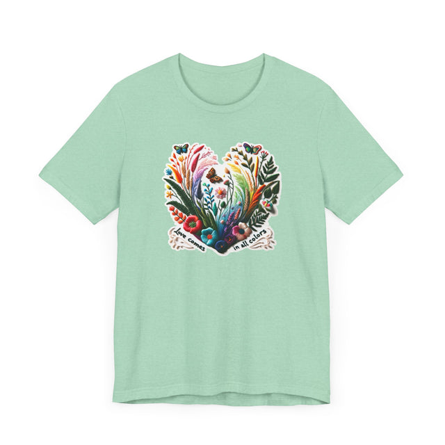 Love Comes In All Colors Heart Shirt, Rainbow Heart T-shirt,