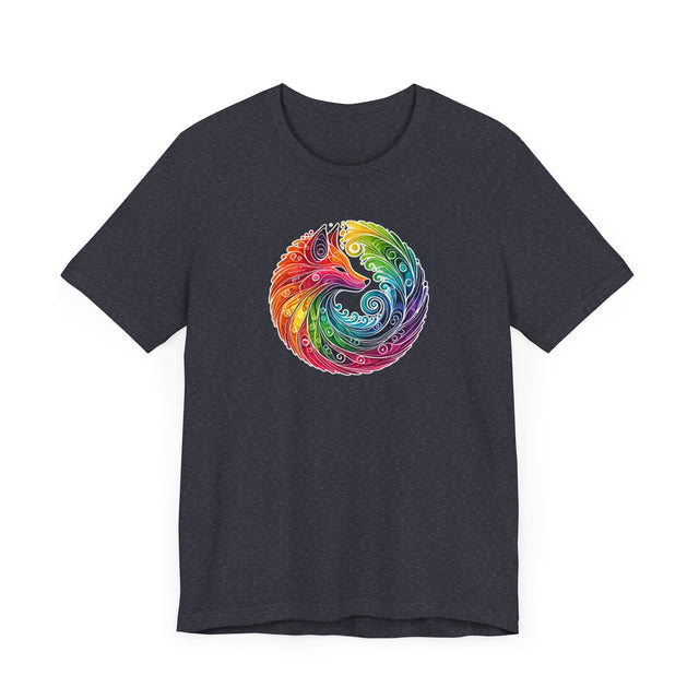 Rainbow Fox Spiral,Vixen lover,Foxy tee,Pride Shirt,Rainbow,Pride Parade T shirt,LGBTQ+ Ally Tee