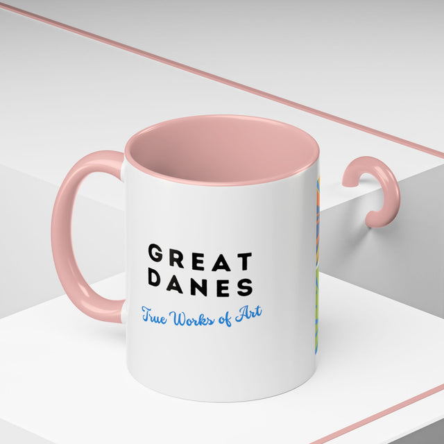 Great Danes Coffee Cup,4-Panel Pop Art Mug,Great Dane Lover,Great Dane Mom,Great Dane Dad,Dog Lover Gift,Great Dane Gift