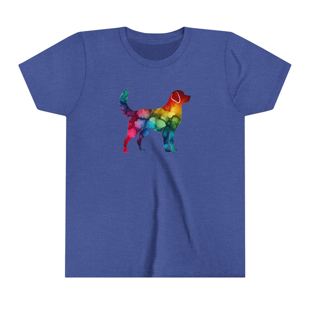 Rainbow Labrador Retriever T-shirt,Pride Shirt,Dog Lover Top,Rainbow Animals,LGBTQ+ Tee, Lab Owner,Youth Size