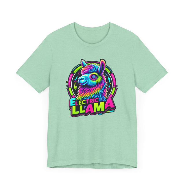 Neon Electric Llama T-shirt, Llama Tee