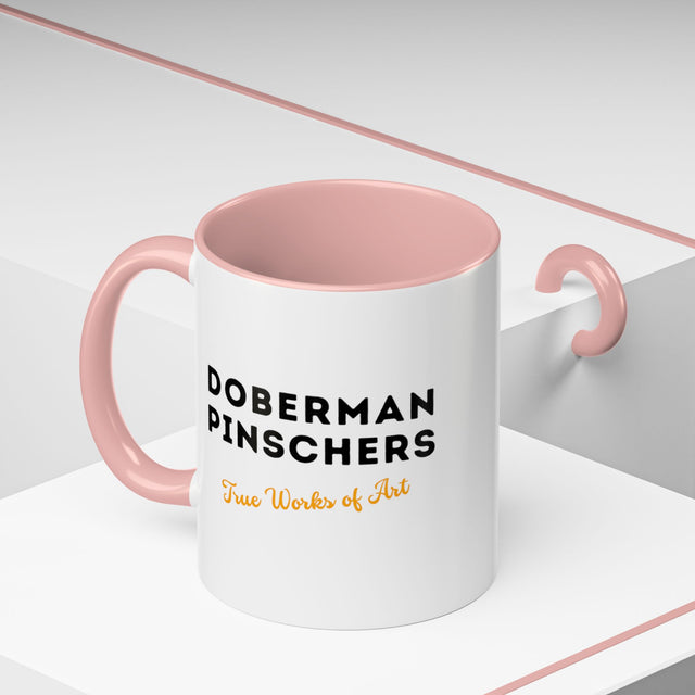 Doberman Pinschers Coffee Cup,4-Panel Pop Art Mug,Doberman Lover,Dobie Mom,Dobe Dad,Dog Lover Gift,Doberman Pinscher Gift