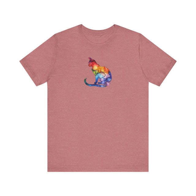 Rainbow Cat T-shirt,Pride Shirt,Pride Parade Top,Rainbow Animals,LGBTQ+ Tee,Nonbinary,Gay,Lesbian,Bisexual,Trans,BGLT,LBGT,Feline,Kitten,Kitty