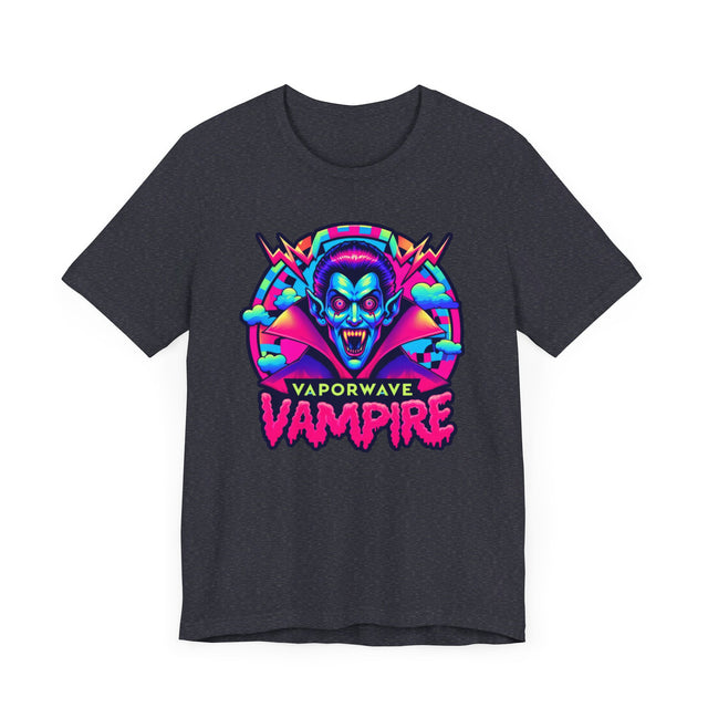 Vaporwave Vampire Bolt T-shirt, Halloween Tee, Neon Goth