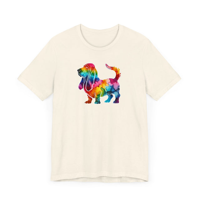 Rainbow Basset Hound T-shirt,Pride Shirt,Dog Lover Top,Rainbow Animals,LGBTQ+ Tee, Hush Puppy Owner