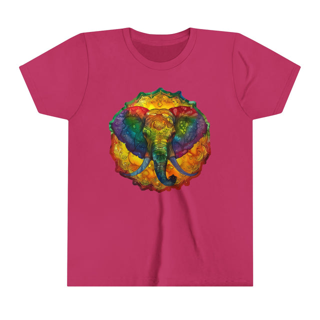 Rainbow Elephant Mandala T-shirt,Pride Shirt,Elephant Lover Top,Rainbow Animals,LGBTQ+ Tee,Queer,Gay,Lesbian,Bisexual,Trans,Youth Size