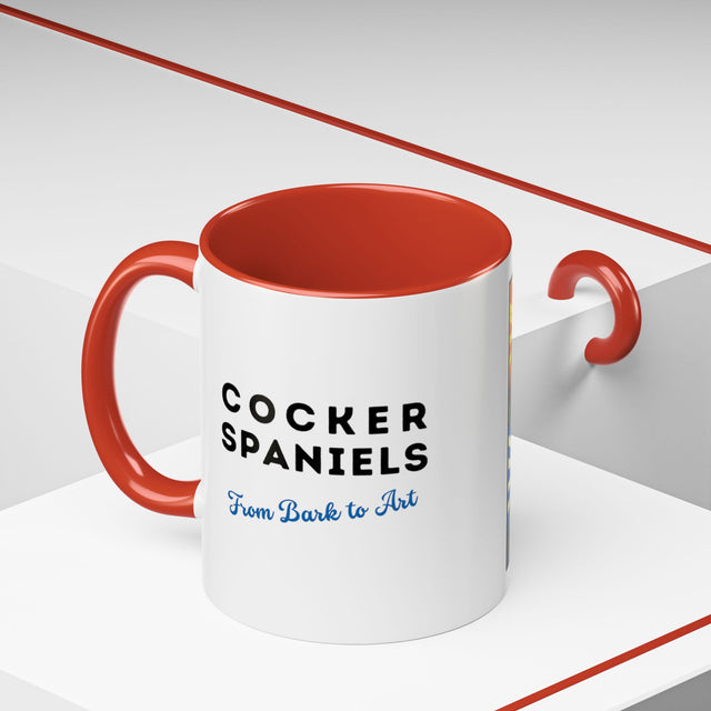 Cocker Spaniels Coffee Cup,4-Panel Pop Art Mug,Cocker Lover,Cocker Mom,Cocker Dad,Dog Lover Gift,Cocker Spaniel Gift