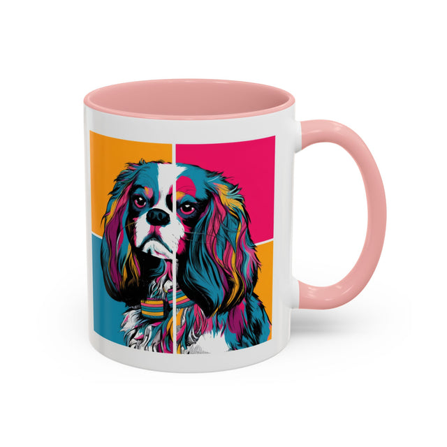 Cavalier King Charles Spaniel Coffee Cup,4-Panel Pop Art Mug,Cav Lover,Cav Spaniel Mom,Cav Dad,Dog Lover Gift,Cavalier King Charles Spaniel Gift