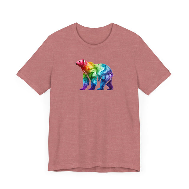 Rainbow Polar Bear Alcohol Ink T-shirt, Pride Shirt,Animal Lover T shirt, LGBTQ+, BGLT, Big Bear