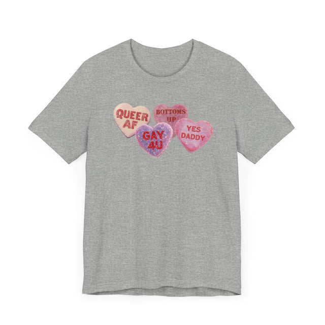 Gay Valentine's Candy Heart Shirt, Gay Valentine, Queer Love