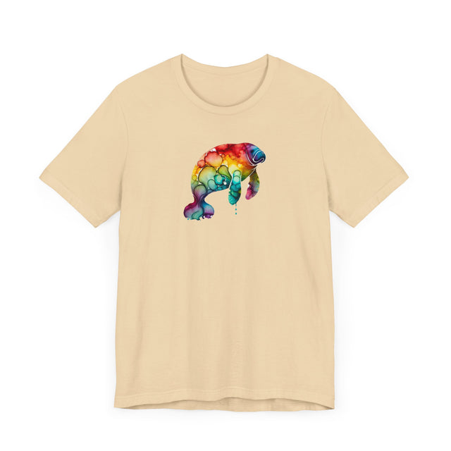 Rainbow Manatee Alcohol Ink,Sea life lover,Ocean Life,Nautical,Pride Shirt,LGBTQ+ Tee