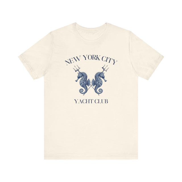 NYC Yacht Club Tshirt, Seahorse Tshirt, Boating tshirt, Nautical Tshirt, Sailing Tshirt, Fathers Day gift, Mothers Day Gift, Boating Gift