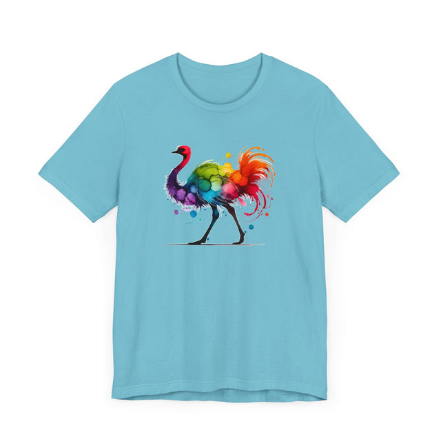 Rainbow Ostrich Alcohol Ink T-shirt, Bird Lover T shirt, LGBTQ+, BGLT,Pride Shirt