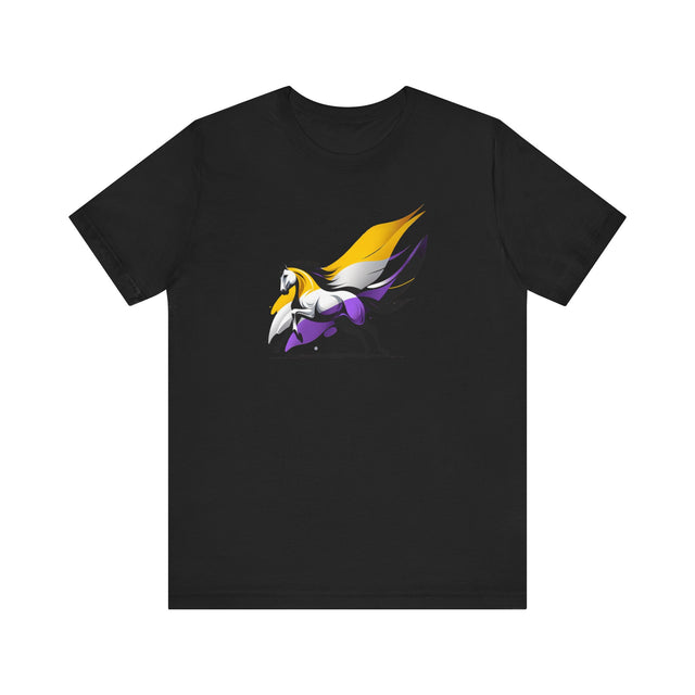 Enby Horse T-shirt,NonBinary Pride Shirt, Non-Binary Top, LGBTQ+ Tee, Horses, uNBridled Stallion