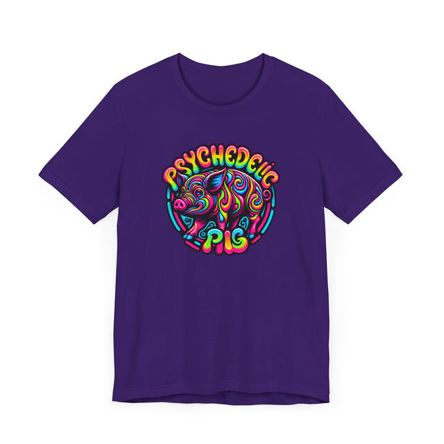 Neon Psychedelic Pig T-shirt, Piggy Tee