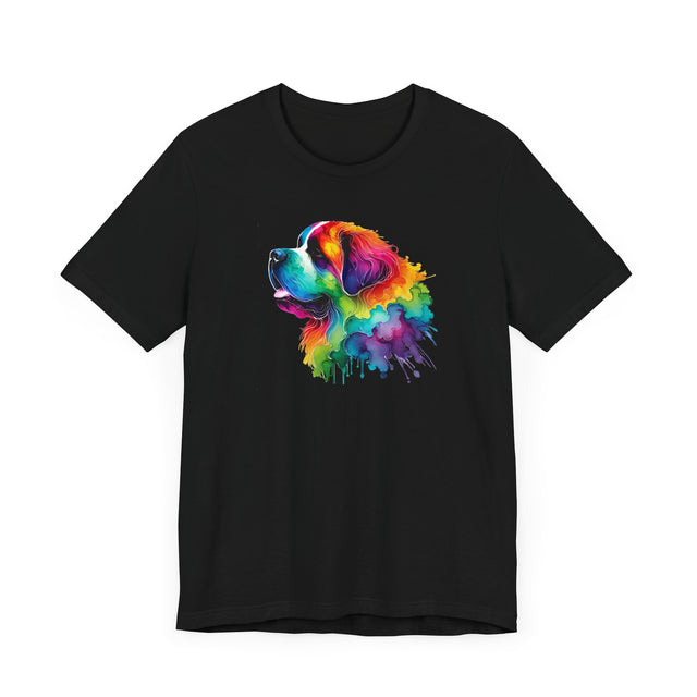Rainbow St. Bernard Head T-shirt,Pride Shirt,Dog Lover Top,Rainbow Animals,LGBTQ+ Tee, Saint Bernard owner, St Bernard gift