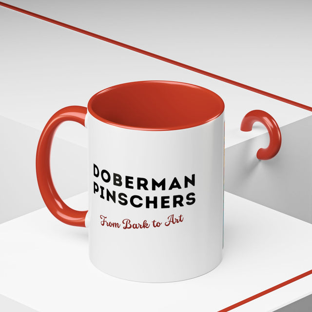 Doberman Pinschers Coffee Cup,4-Panel Pop Art Mug