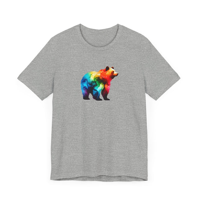 Rainbow Brown Bear Alcohol Ink T-shirt, Pride Shirt,Animal Lover T shirt, LGBTQ+,Big Bear