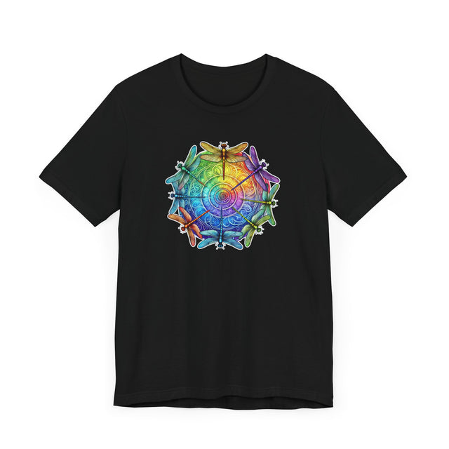 Rainbow Dragonfly Spiral Mandala,Dragonfly lover,Pride Shirt,Rainbow,Pride Parade T shirt,LGBTQ+ Ally Tee