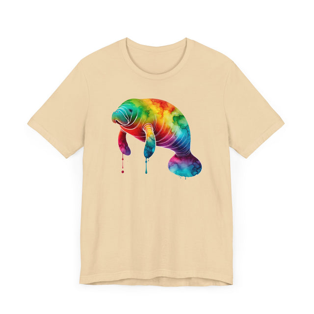 Rainbow Manatee Alcohol Ink,Sea life lover,Ocean Life,Nautical,Pride Shirt,LGBTQ+ Tee