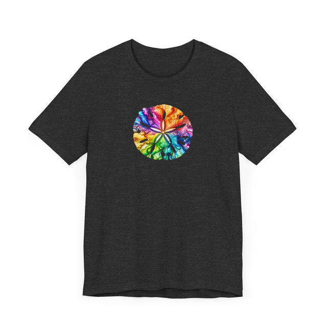 Rainbow Sand Dollar Alcohol Ink,Sea life lover,Ocean Life,Nautical,Pride Shirt,LGBTQ+ Tee